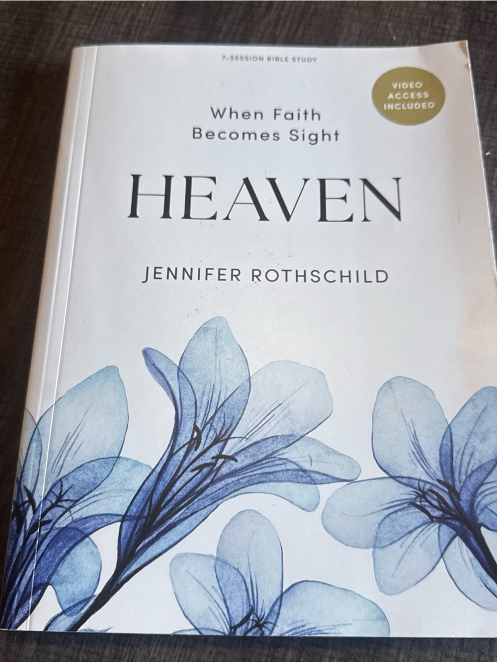 Heaven — White Cover with Blue Floral Artwork